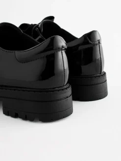 Next Black Patent Bow Monkstrap Chunky School Shoes Outlet