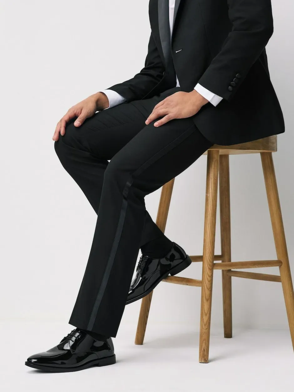 Next Black Patent Leather Derby Shoes Outlet