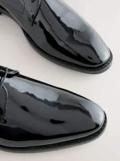 Next Black Patent Leather Derby Shoes Outlet