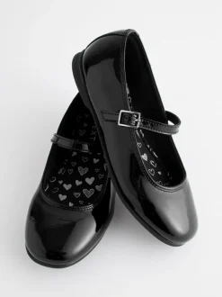 Next Narrow Fit (E) Leather Mary Jane School Shoes Black Patent