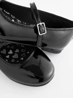 Next Narrow Fit (E) Leather Mary Jane School Shoes Black Patent