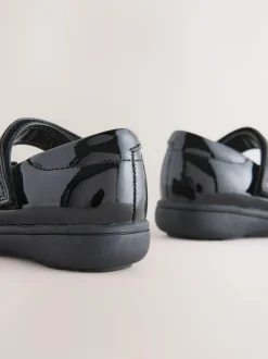 Next Black Patent Wide Fit (G) Bow Mary Jane School Shoes Best