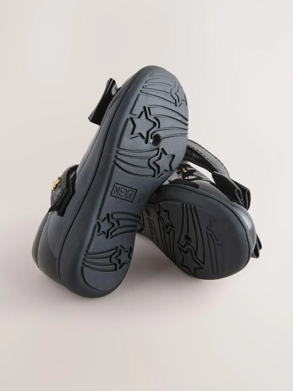 Next Black Patent Wide Fit (G) Bow Mary Jane School Shoes Best