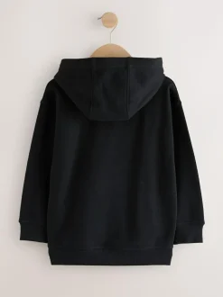 Next Black Plain Jersey Hoodie (3-16yrs)