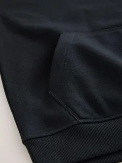 Next Black Plain Jersey Hoodie (3-16yrs)