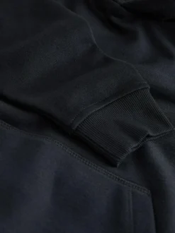 Next Black Plain Jersey Hoodie (3-16yrs)