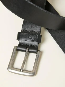 Fat Face Plain Leather Belt Black Hot