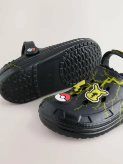 Next Black Pokemon Warm Lined Slipper Clogs