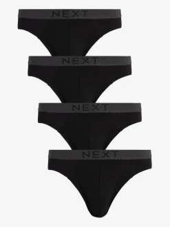 Next Black Pure 100% Cotton Briefs 4 Pack Hot