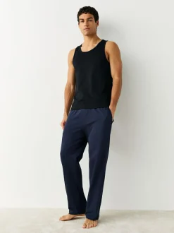 Next Pure 100% Cotton Layering Vests 2 Pack Black Clearance
