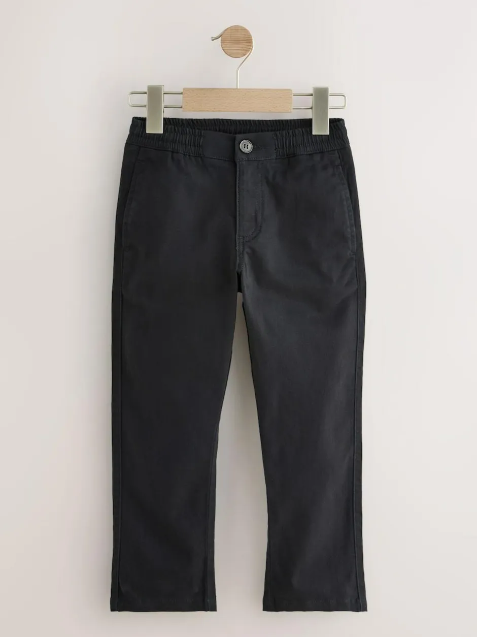 Next Black Regular Fit Elasticated Waist Chino Trousers (3-16yrs) Discount