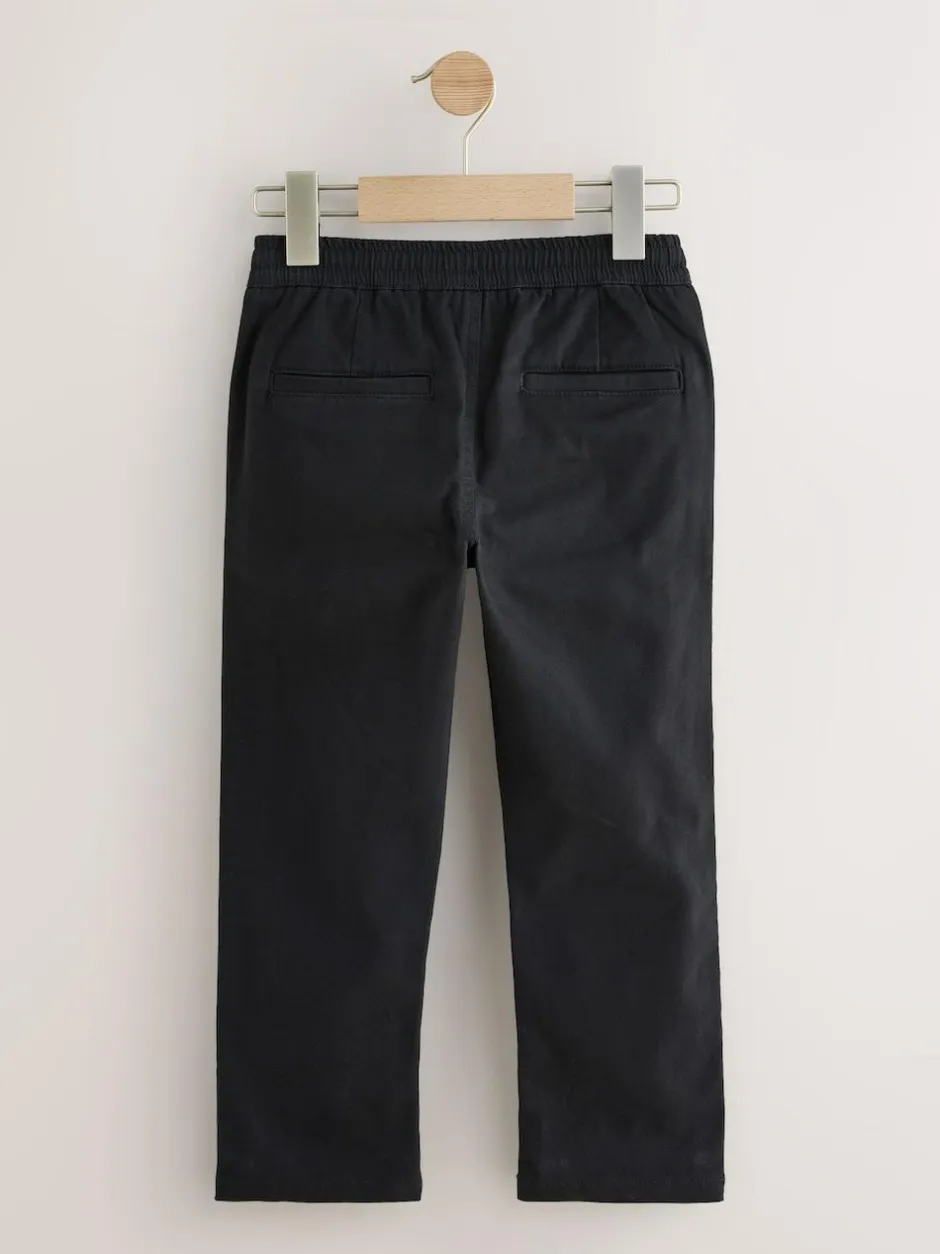 Next Black Regular Fit Elasticated Waist Chino Trousers (3-16yrs) Discount