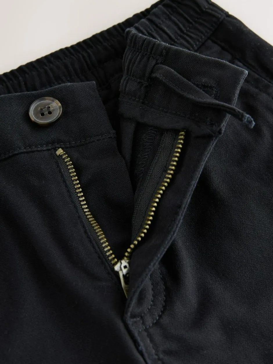 Next Black Regular Fit Elasticated Waist Chino Trousers (3-16yrs) Discount