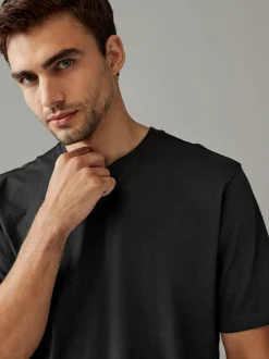Next Black Regular Fit Essential Cotton T-Shirts 6 Pack Best