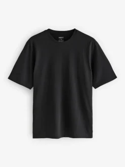Next Black Regular Fit Essential Cotton T-Shirts 6 Pack Best