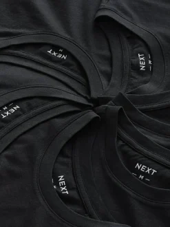 Next Black Regular Fit Essential Cotton T-Shirts 6 Pack Best