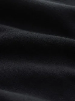Next Black Regular Fit Heavyweight Cotton Rich Jersey Hoodie Hot