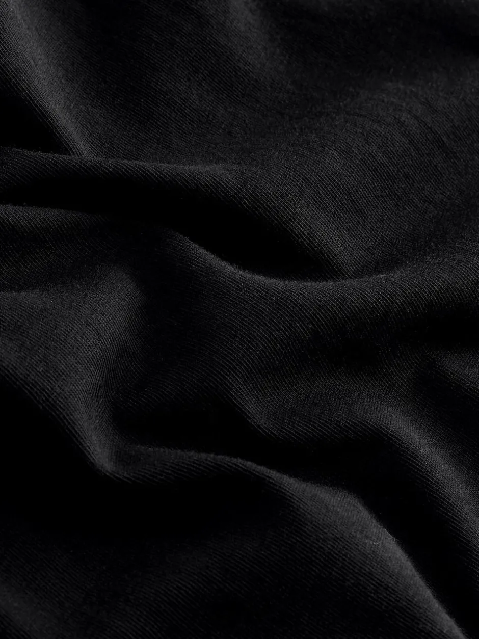 Next Black Regular Fit Long Sleeve Crew Neck T-Shirt