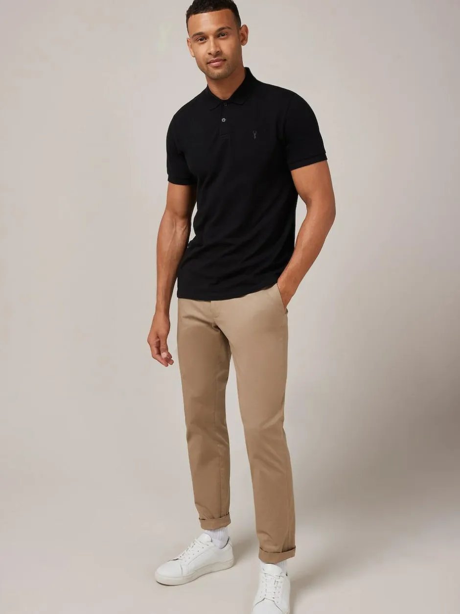 Next Black Regular Fit Short Sleeve Pique Polo Shirt Sale