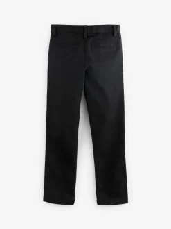 Next Black Regular Fit Stretch Chino Trousers (3-17yrs) Online