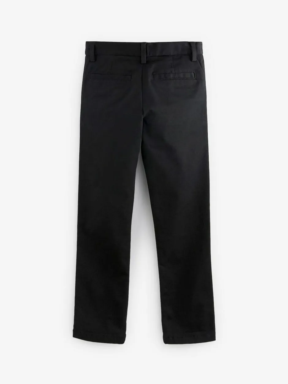 Next Black Regular Fit Stretch Chino Trousers (3-17yrs) Online