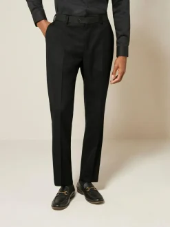Next Black Regular Fit Textured Suit Trousers Outlet