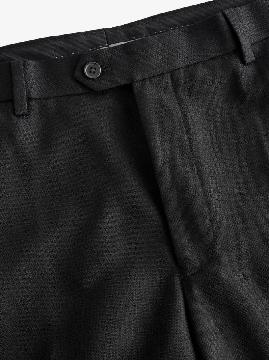 Next Black Regular Fit Textured Suit Trousers Outlet