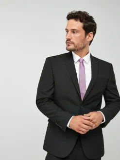 Next Regular Fit Two Button Suit Jacket Black Outlet