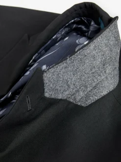 Next Regular Fit Two Button Suit Jacket Black Outlet