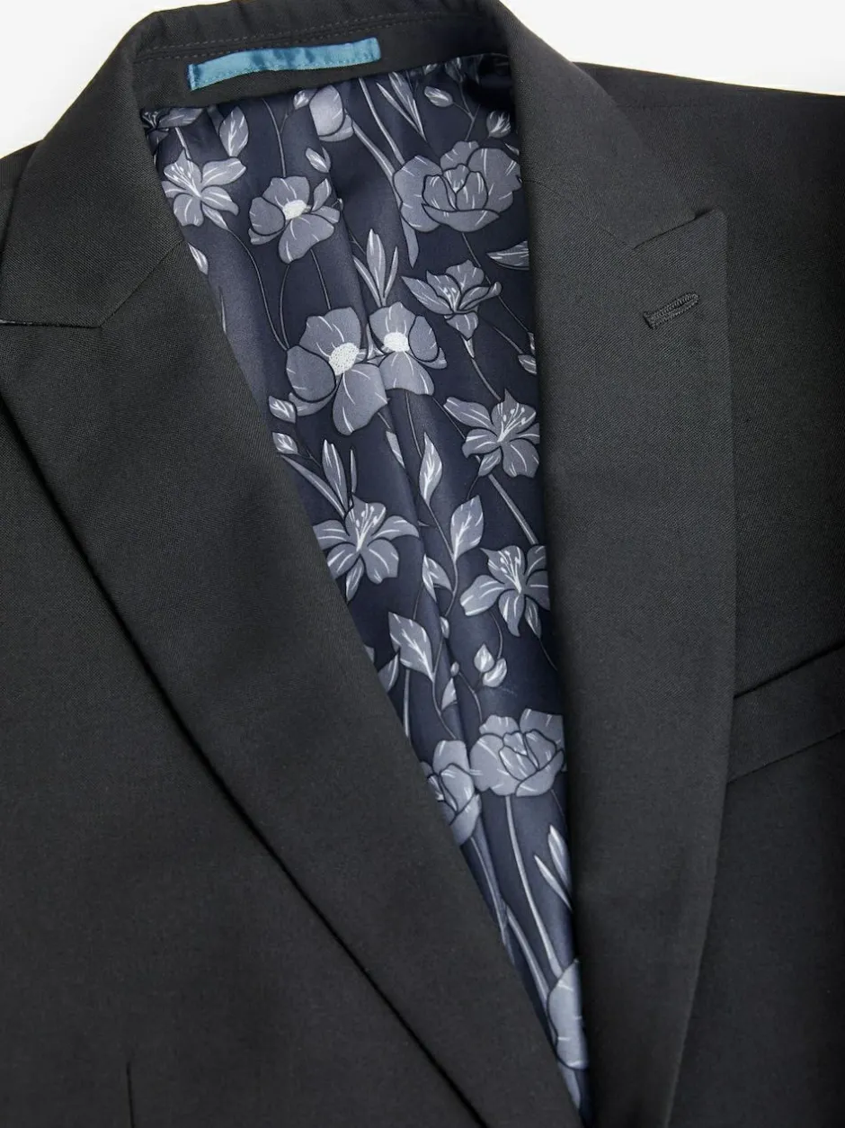 Next Regular Fit Two Button Suit Jacket Black Outlet