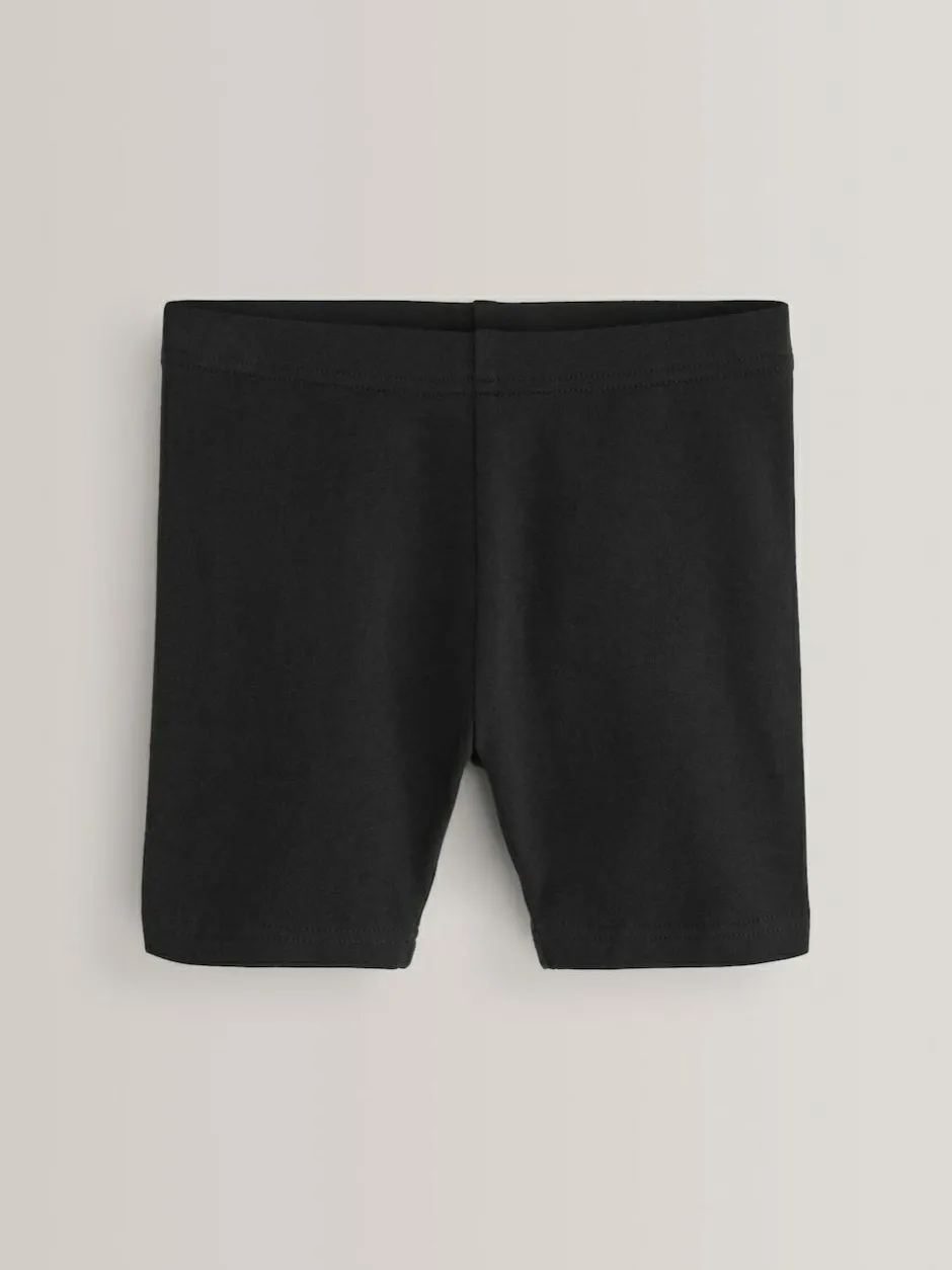 Next Regular Length 5 Pack Cotton Rich Stretch Cycle Shorts (3-16yrs) Black Clearance