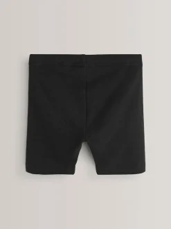 Next Regular Length 5 Pack Cotton Rich Stretch Cycle Shorts (3-16yrs) Black Clearance