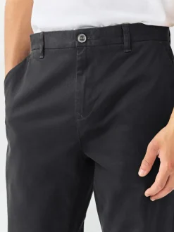 Next Black Regular Tapered Fit Stretch Chinos Trousers Discount