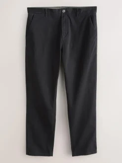 Next Black Regular Tapered Fit Stretch Chinos Trousers Discount