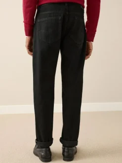 Next Regular Tapered Fit Signature Selvedge Denim Jeans Black
