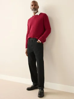 Next Regular Tapered Fit Signature Selvedge Denim Jeans Black