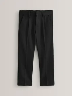 Next Regular Waist School Pleat Front Trousers (3-17yrs) Black