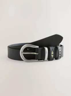 Next Regular Western Leather Belt Black Best