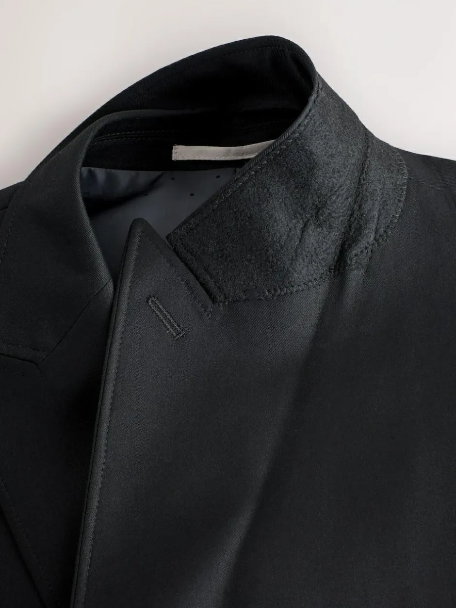 Next Black Relaxed Fit Double Breasted Tuxedo Suit Jacket Hot