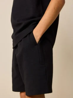 Next Relaxed Fit Heavyweight T-Shirt and Shorts Set (3-16yrs) Black Best