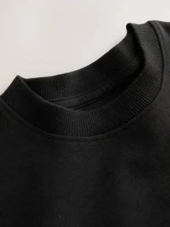 Next Relaxed Fit Heavyweight T-Shirt and Shorts Set (3-16yrs) Black Best