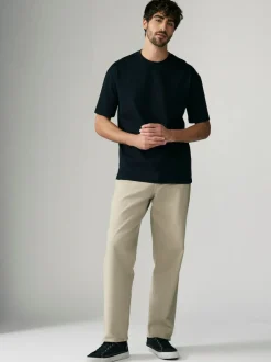 Next Black Relaxed Fit Heavyweight T-Shirts 3 Pack Outlet