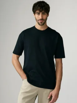 Next Black Relaxed Fit Heavyweight T-Shirts 3 Pack Outlet