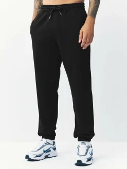 Next Relaxed Fit Slim Fit Brushback Heavyweight Joggers Black Hot