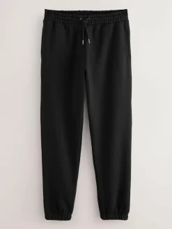 Next Relaxed Fit Slim Fit Brushback Heavyweight Joggers Black Hot
