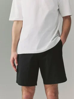 Next Relaxed Fit Stretch Chinos Shorts Black Clearance