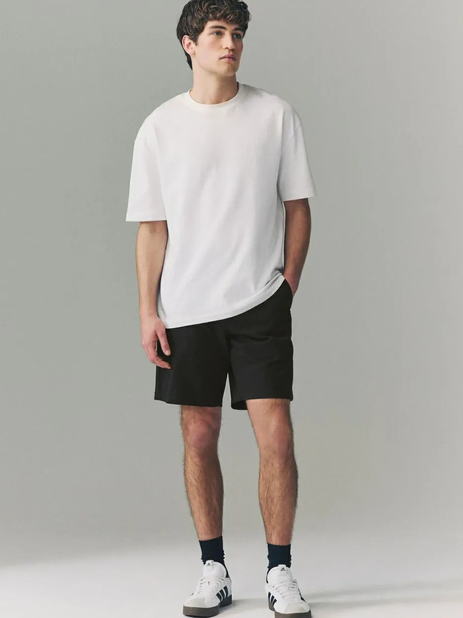 Next Relaxed Fit Stretch Chinos Shorts Black Clearance