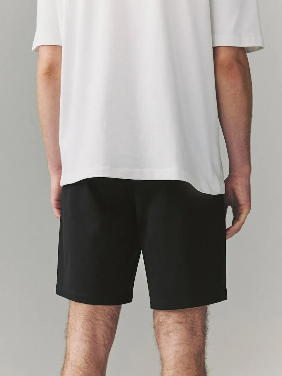 Next Relaxed Fit Stretch Chinos Shorts Black Clearance