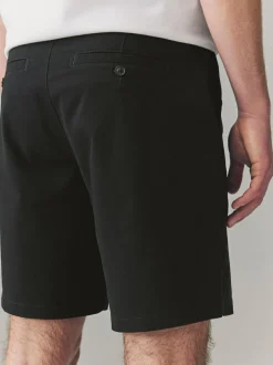 Next Relaxed Fit Stretch Chinos Shorts Black Clearance