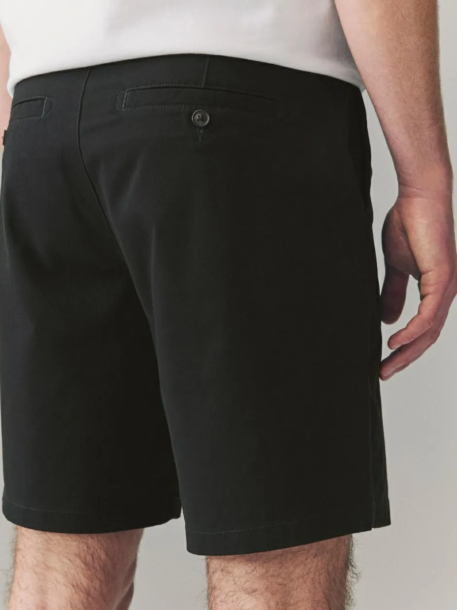 Next Relaxed Fit Stretch Chinos Shorts Black Clearance
